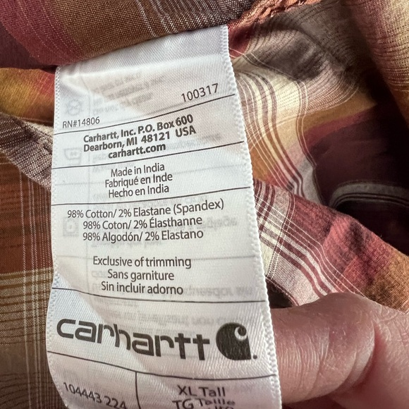 EUC XLT Carhartt snapfront shirt - Picture 6 of 7